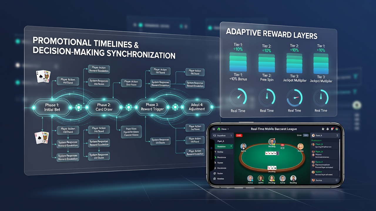 Darstellung der Synchronisation zwischen Werbezeitleisten und Spielerentscheidungen in mobilen Baccarat-Ligen