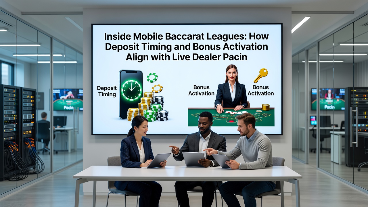 Live-Dealer Baccarat Tisch mit mobiler App und Bonusanzeige