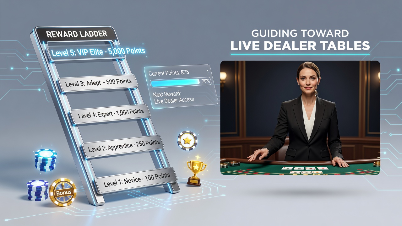Visualisierung von Live-Dealer-Turnierphasen mit integrierten Belohnungsstufen in mobilen Baccarat-Apps